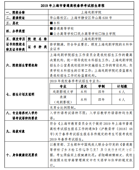 招生章程